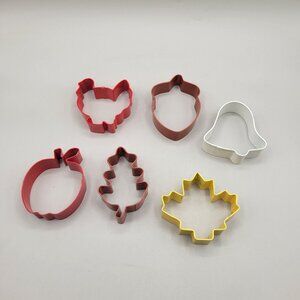 Wilton Holiday and Autumn Themed Metal Cookie Cutters Set Of 6